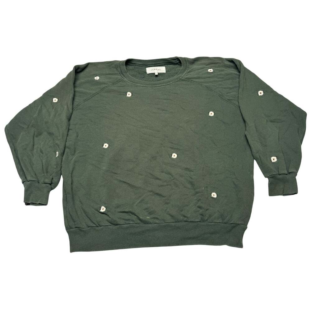 The Great The College Daisy Sweatshirt Women's 2/Medium Oversized Floral
